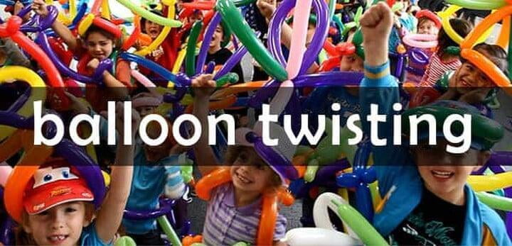Balloon animals twisting for birthday party