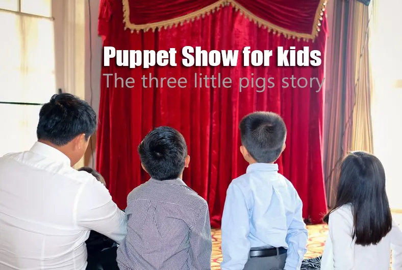 The three little pigs story puppet show